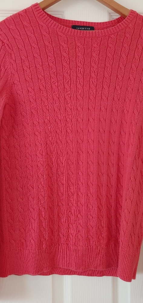 Lands End Womens Cable Knit Sweater - Picture 2 of 4